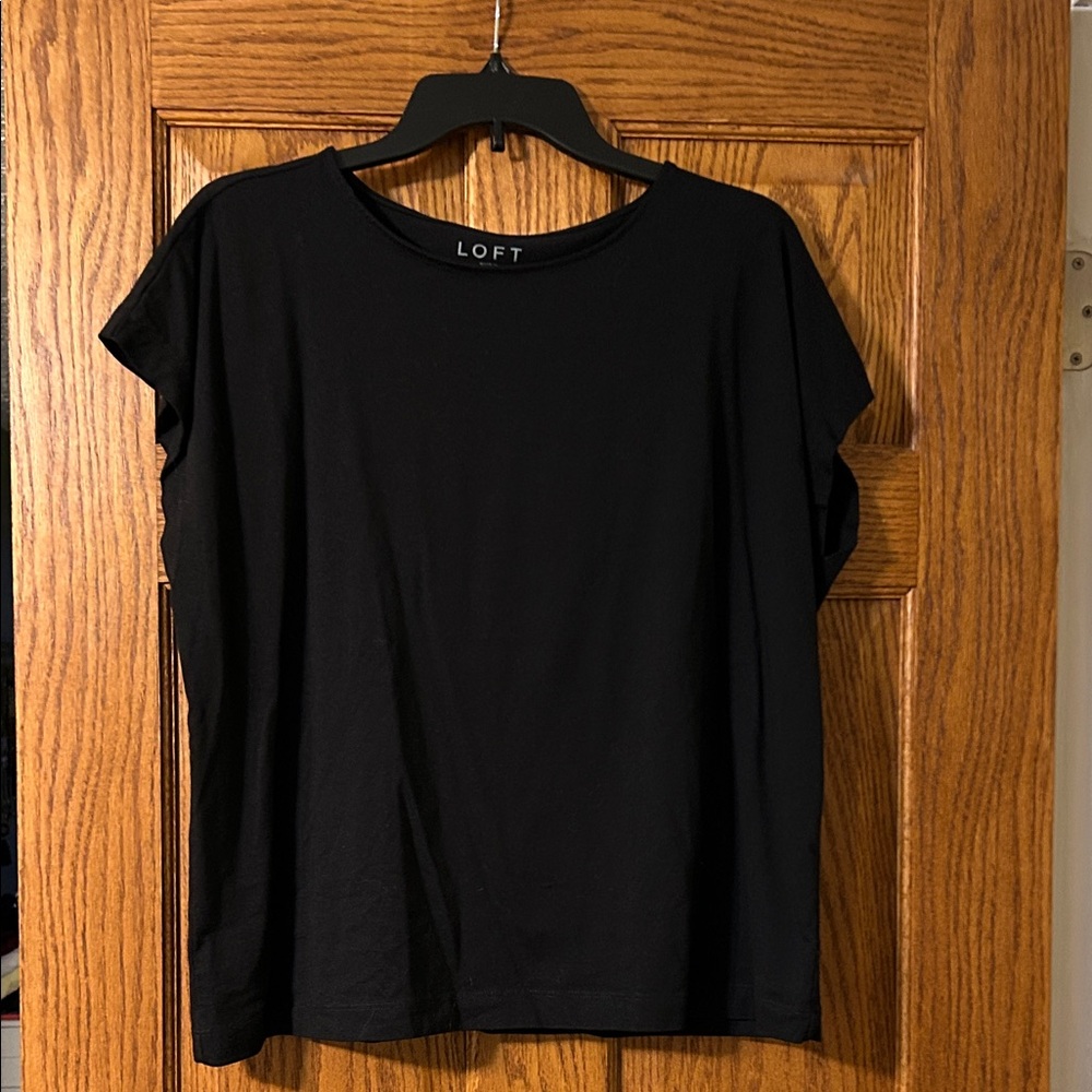 LOFT Classic Black Short Sleeve Tee